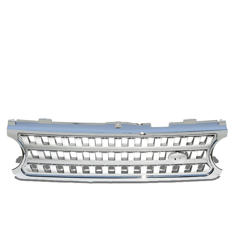 Chrome/Silver Square Mesh Style Front Grille Grill For 06-09 Range Rover V8 DOHC-Exterior-BuildFastCar