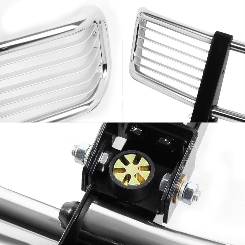 Chrome Mild Steel Brush Grille Guard Frame For Mercedes-Benz 99-12 G-Series-Exterior-BuildFastCar