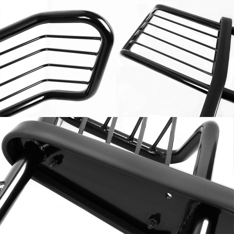 Black Mild Steel Front Bumper Brush Grill Guard For 99-02 Silverado 1500/2500-Exterior-BuildFastCar