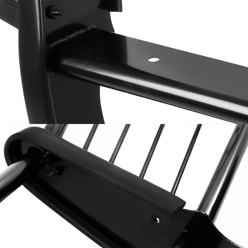 Black Mild Steel Front Bumper Brush Grill Guard For 99-02 Silverado 1500/2500-Exterior-BuildFastCar