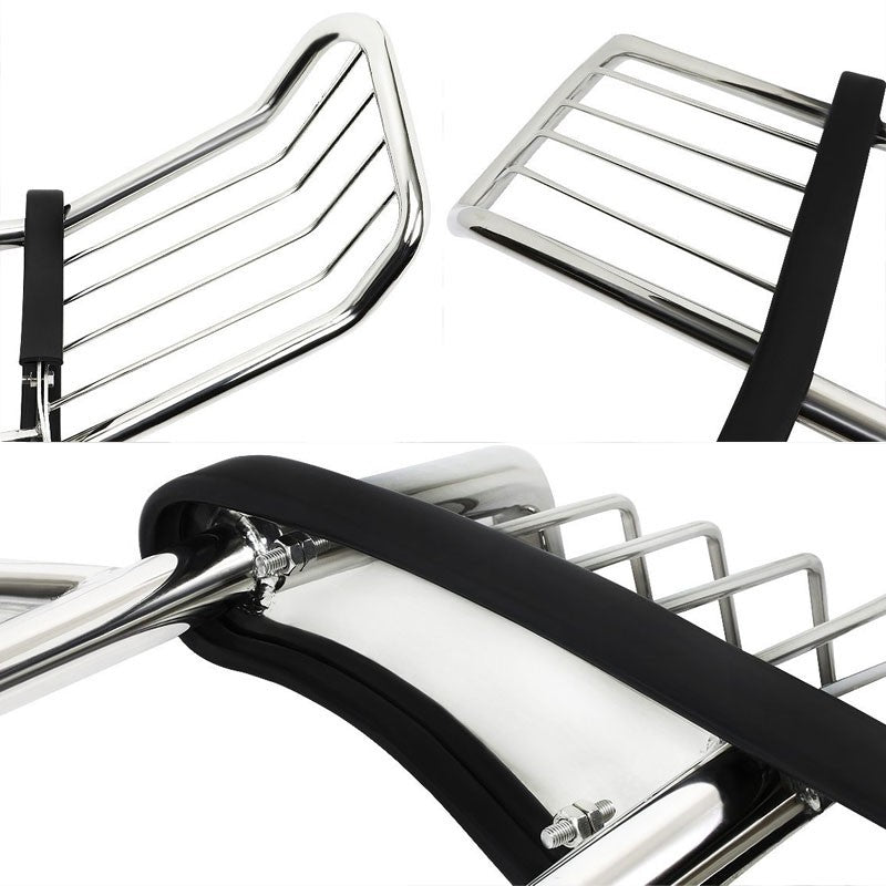 Chrome Mild Steel Front Bumper Brush Grill Guard For 99-02 Silverado 1500/2500-Exterior-BuildFastCar