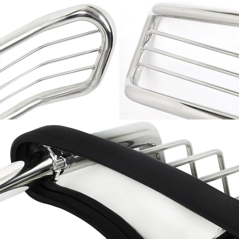 Chrome Mild Steel Front Bumper Brush Grill Guard For 01-06 Silverado 1500HD/3500-Exterior-BuildFastCar