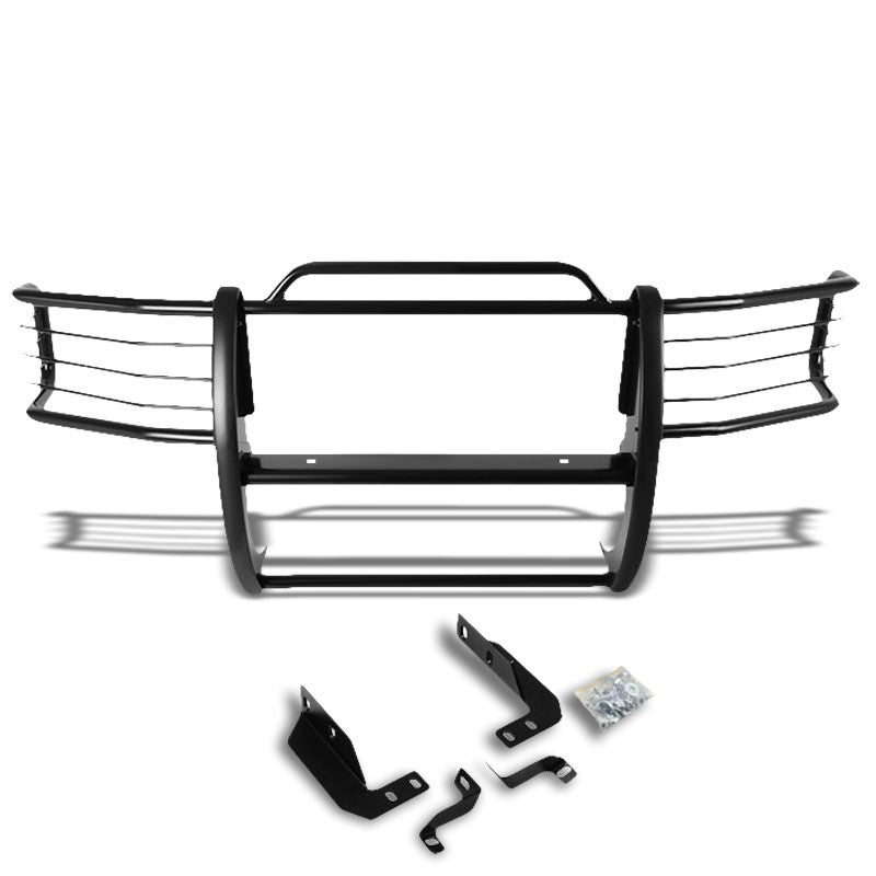 Black Mild Steel Front Bumper Grill Guard For 92-96 Bronco/F-150/92-97 F-250/350-Exterior-BuildFastCar