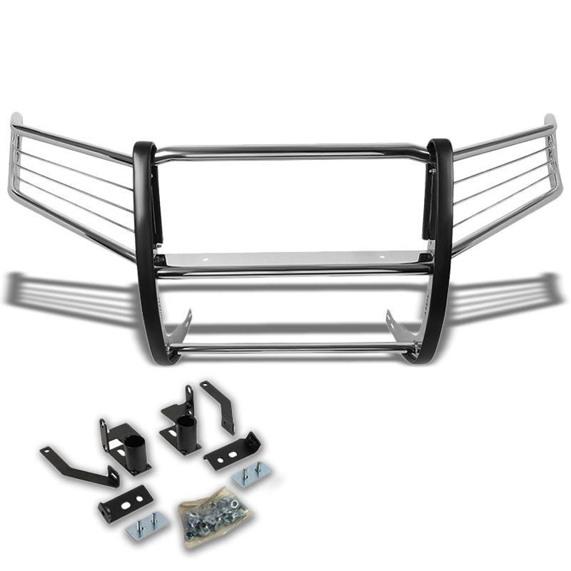 Chrome Mild Steel Front Bumper Grill Protection Guard For Honda 09-15 Pilot 3.5L-Exterior-BuildFastCar