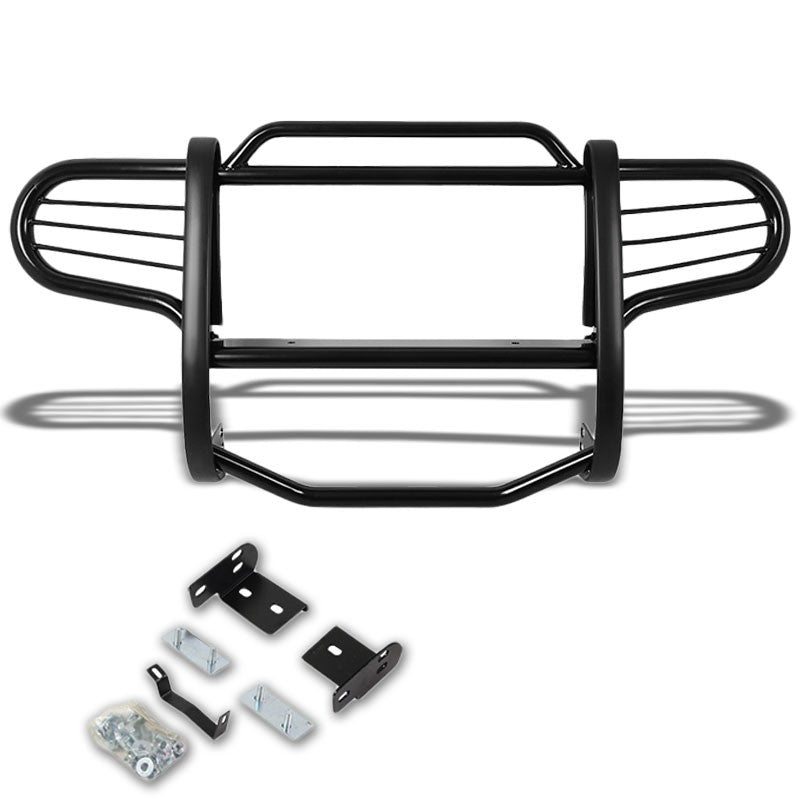Black Mild Steel Front Bumper Brush Grill Protection Guard For 02-07 Liberty KJ-Exterior-BuildFastCar