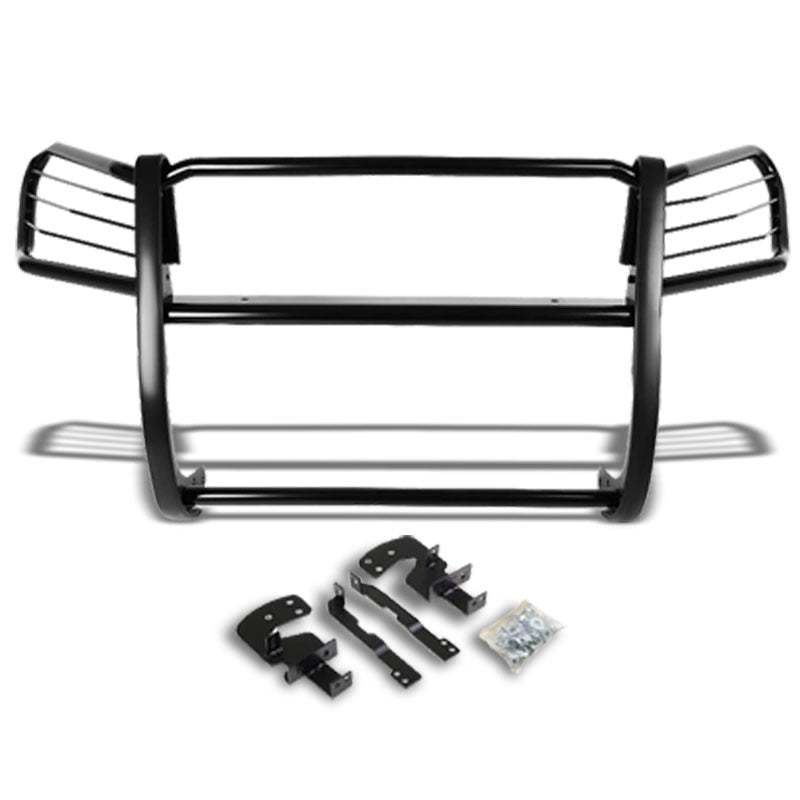 Black Mild Steel Front Bumper Brush Grill Guard For Toyota 03-09 4Runner N210-Exterior-BuildFastCar