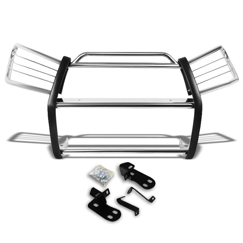 Chrome Mild Steel Front Bumper Grill Protection Guard For Toyota 01-05 RAV4 XA20-Exterior-BuildFastCar