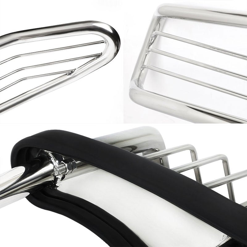 Chrome Mild Steel Front Bumper Brush Grill Guard For 08-15 Land Cruiser J200-Exterior-BuildFastCar