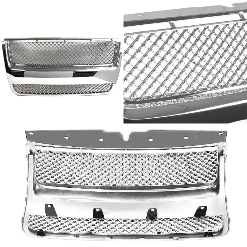 Chrome Diamond Mesh Style Front Grille For 07-10 Explorer U251 4.0L/4.6L V6/V8-Exterior-BuildFastCar