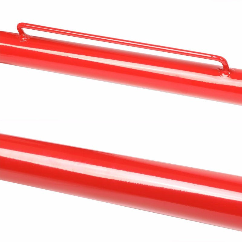 Red Mild Steel 49" Racing Safety Chassis Seat Belt Harness Bar/Across Tie Rod+Support Rod-Interior-BuildFastCar