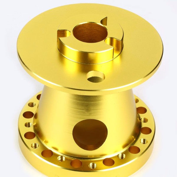 Gold Aluminum 6-Hole Steering Wheel Hub Adapter For Colt/Eclipse/Galant/Lancer 1G/2G-Interior-BuildFastCar