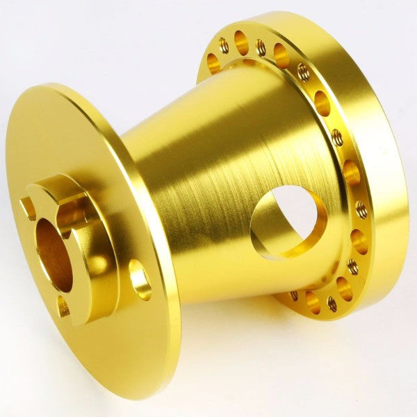 Gold Aluminum 6-Hole Steering Wheel Hub Adapter For Colt/Eclipse/Galant/Lancer 1G/2G-Interior-BuildFastCar