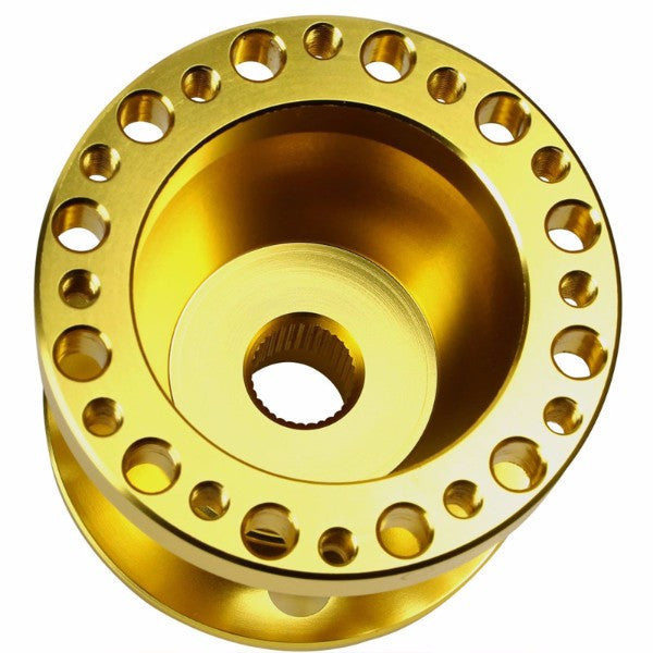 Gold Aluminum 6-Hole Steering Wheel Hub Adapter For Toyota/Scion MR2/Corolla/AE86/tC-Interior-BuildFastCar