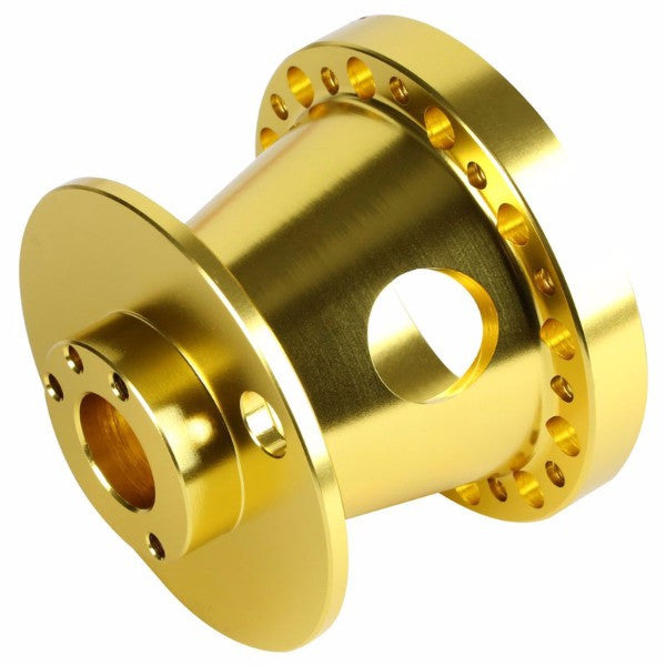 Gold Aluminum 6-Hole Steering Wheel Hub Adapter For Toyota/Scion MR2/Corolla/AE86/tC-Interior-BuildFastCar