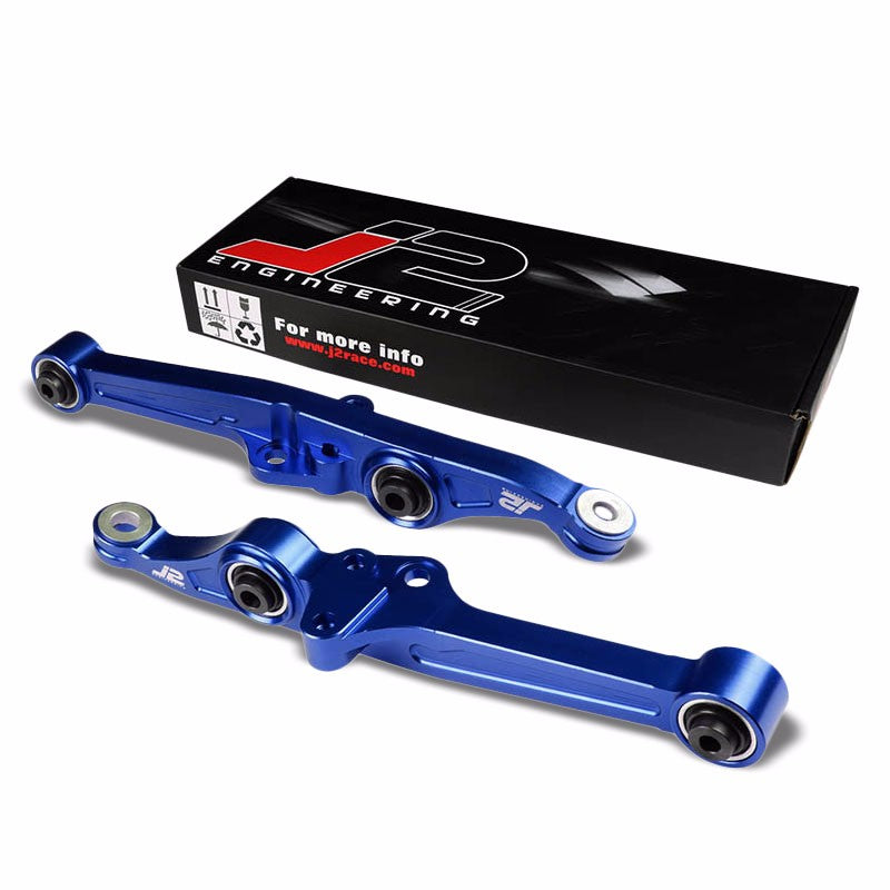 J2 Blue Aluminum Front Lower Control Arm Brace Bar For 90-93 Integra/88-91 Civic-Suspension-BuildFastCar