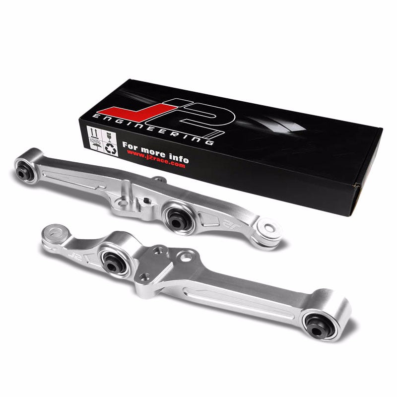 J2 Silver Front Lower Control Arm Brace Bar Suspension Kit For Integra/Civic/CRX-Suspension-BuildFastCar