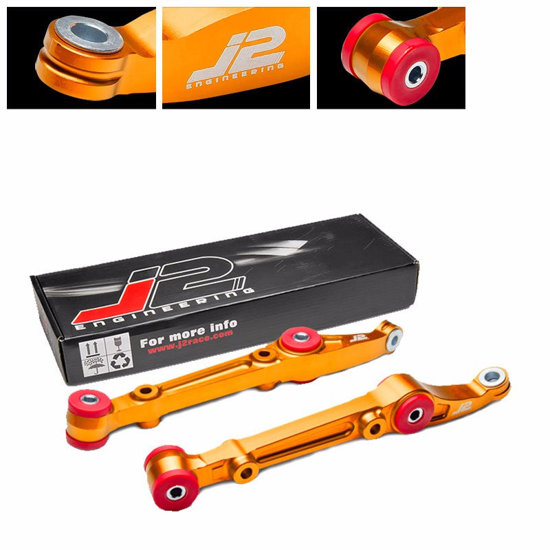 J2 Gold Aluminum Front Lower Control Arm Bar Suspension For Honda 92-00 Civic-Suspension-BuildFastCar