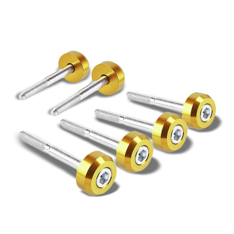 Gold Aluminum Lower Control Arm Cover Washer+Metal Bolt Kit For Honda 88-95 Civic/Acura 94-01 DB DC-Suspension-BuildFastCar