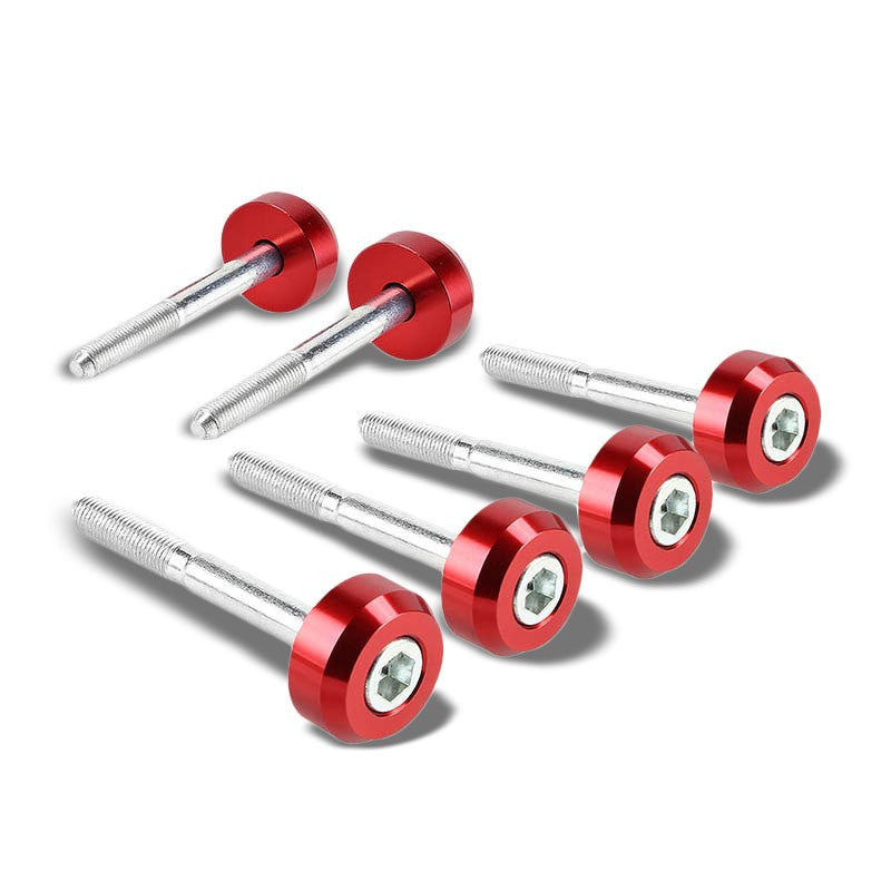 Red Aluminum Lower Control Arm Cover Washer+Metal Bolt For Honda 88-95 Civic EJ EG/Acura 94-01 DB DC-Suspension-BuildFastCar