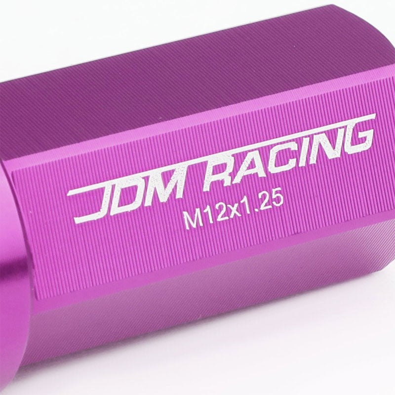 Purple Aluminum M12x1.25 50MM Hexagon Close End Acorn Tuner 20x Conical Lug Nuts-Accessories-BuildFastCar