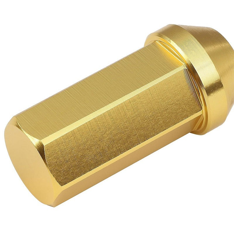 Gold Aluminum M12x1.50 50MM Hexagon Close End Acorn Tuner 20x Conical Lug Nuts-Accessories-BuildFastCar