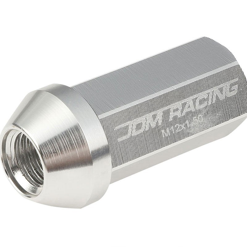 Silver Aluminum M12x1.50 50MM Hexagon Close End Acorn Tuner 20x Conical Lug Nuts-Accessories-BuildFastCar