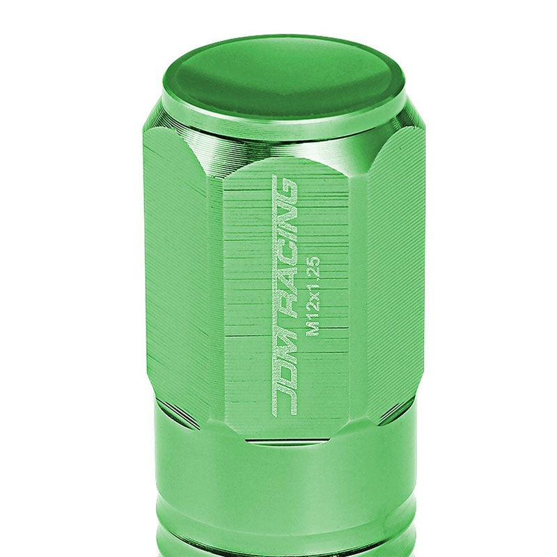 Green Aluminum M12x1.25 50MM Tall Close End Acorn Tuner 20x Conical Lug Nuts-Accessories-BuildFastCar
