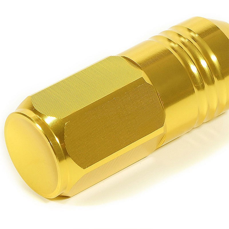 Gold Aluminum M12x1.50 50MM Tall Close End Acorn Tuner 20x Conical Lug Nuts-Accessories-BuildFastCar