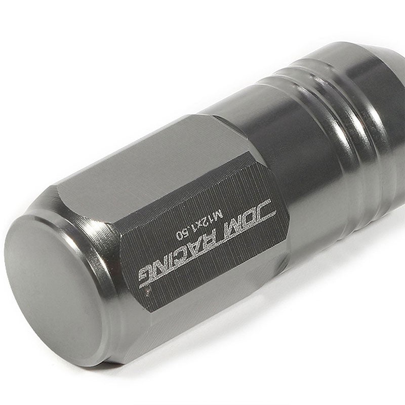Gunmetal Aluminum M12x1.50 50MM Tall Close End Acorn Tuner 20x Conical Lug Nuts-Accessories-BuildFastCar