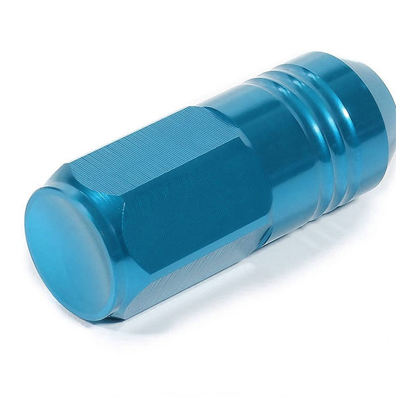 Light Blue Aluminum M12x1.50 50MM Tall Close Acorn Tuner 20x Conical Lug Nuts-Accessories-BuildFastCar