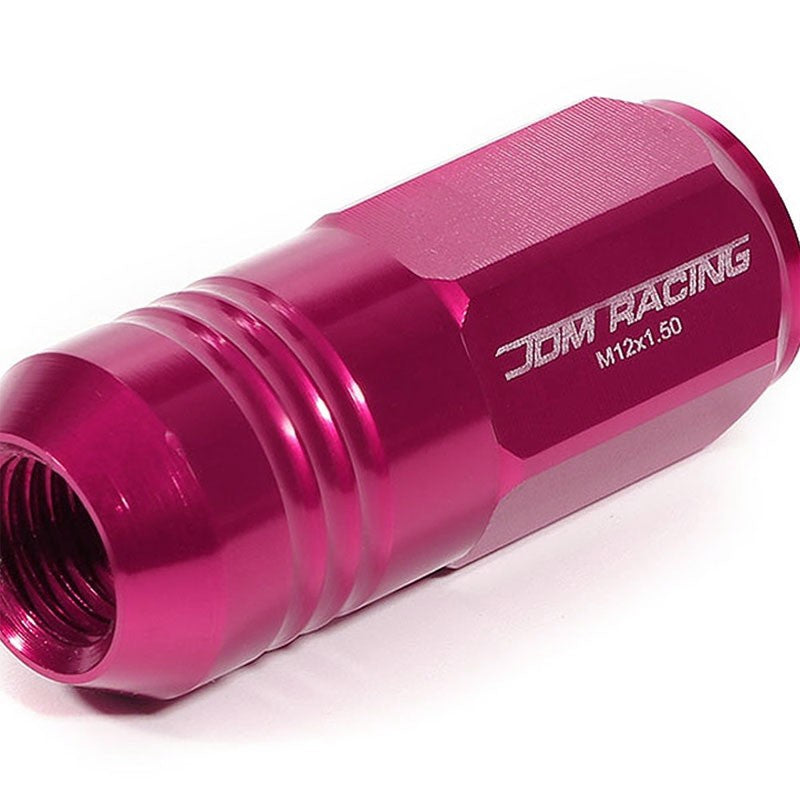 Pink Aluminum M12x1.50 50MM Tall Close End Acorn Tuner 20x Conical Lug Nuts-Accessories-BuildFastCar