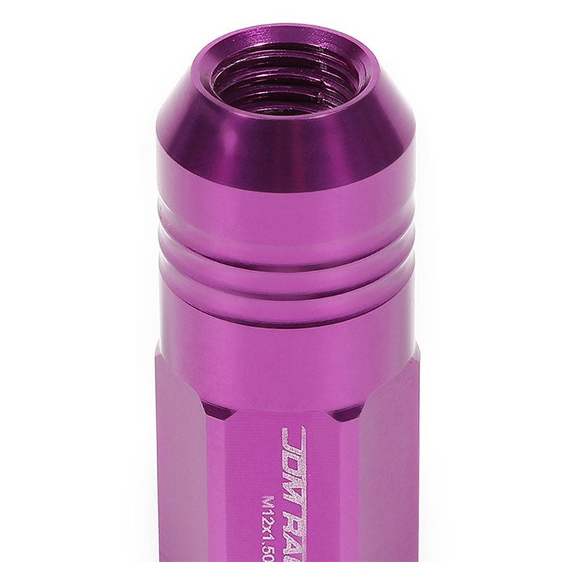 Purple Aluminum M12x1.50 50MM Tall Close End Acorn Tuner 20x Conical Lug Nuts-Accessories-BuildFastCar