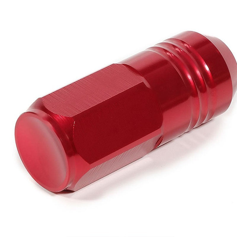Red Aluminum M12x1.50 50MM Height Close End Acorn Tuner 20x Conical Lug Nuts-Accessories-BuildFastCar