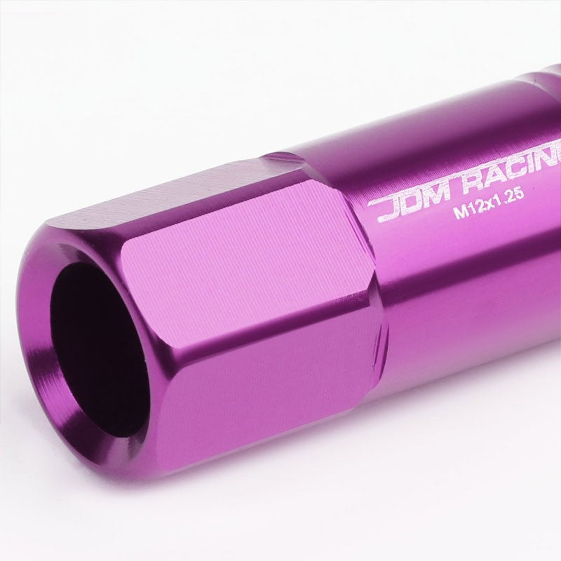 Purple Aluminum M12x1.25 60MM Hexagon Open End Acorn Tuner 20x Conical Lug Nuts-Accessories-BuildFastCar