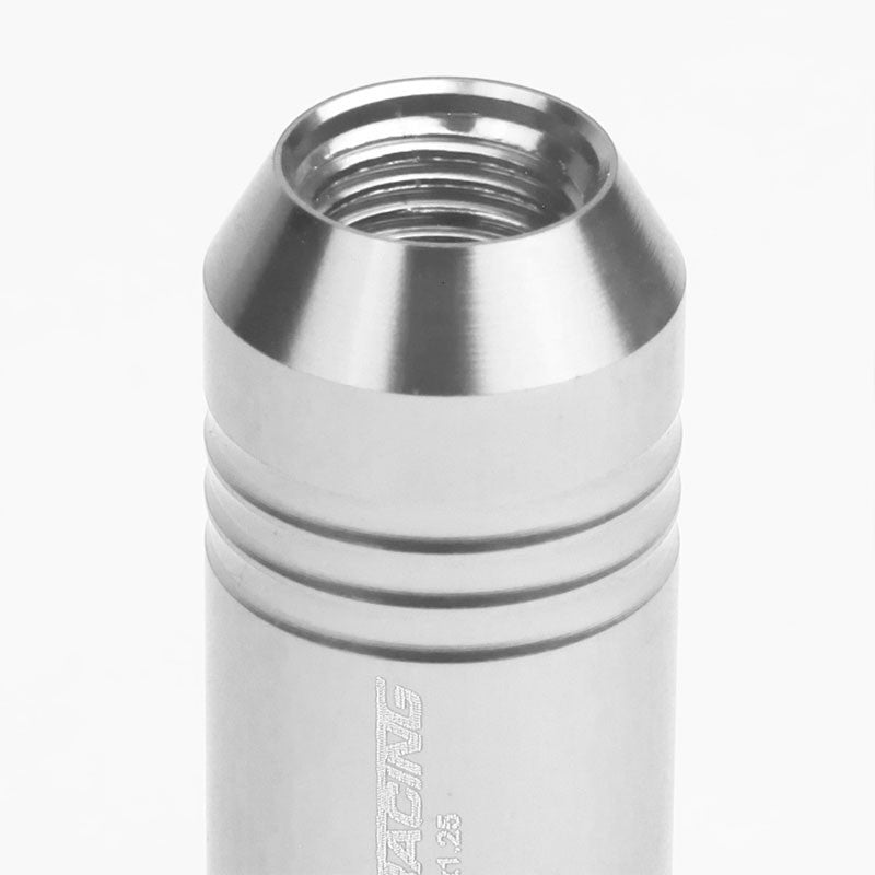 Silver Aluminum M12x1.25 60MM Hexagon Open End Acorn Tuner 20x Conical Lug Nuts-Accessories-BuildFastCar