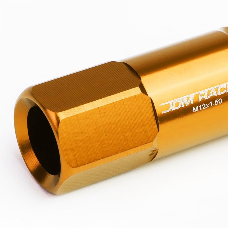 Orange Aluminum M12x1.50 60MM Hexagon Open End Acorn Tuner 20x Conical Lug Nuts-Accessories-BuildFastCar