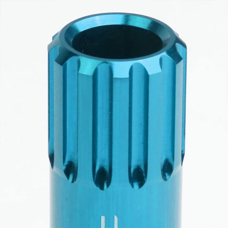 Light Blue Aluminum M12x1.25 Conical Open Acorn Tuner 16x Lug Nuts+4 Lock Nuts-Accessories-BuildFastCar