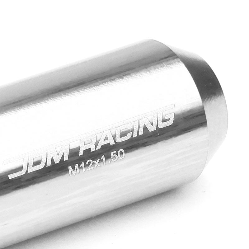 Silver Aluminum M12x1.50 Conical Open End Acorn Tuner 16x Lug Nuts+4 Lock Nuts-Accessories-BuildFastCar