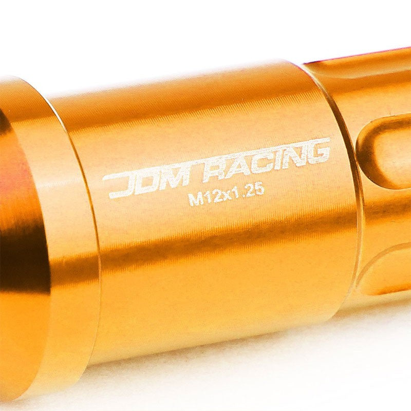 Orange Aluminum M12x1.25 50MM Tall Open End Spline Acorn 20x Conical Lug Nuts-Accessories-BuildFastCar