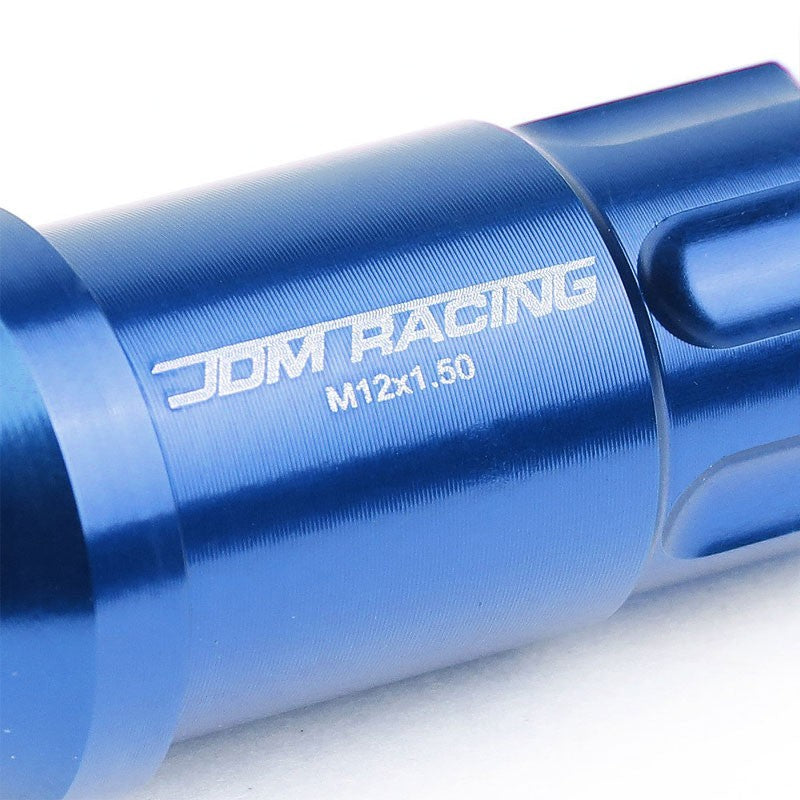 Blue Aluminum M12x1.50 50MM Tall Open End Spline Acorn 20x Conical Lug Nuts-Accessories-BuildFastCar