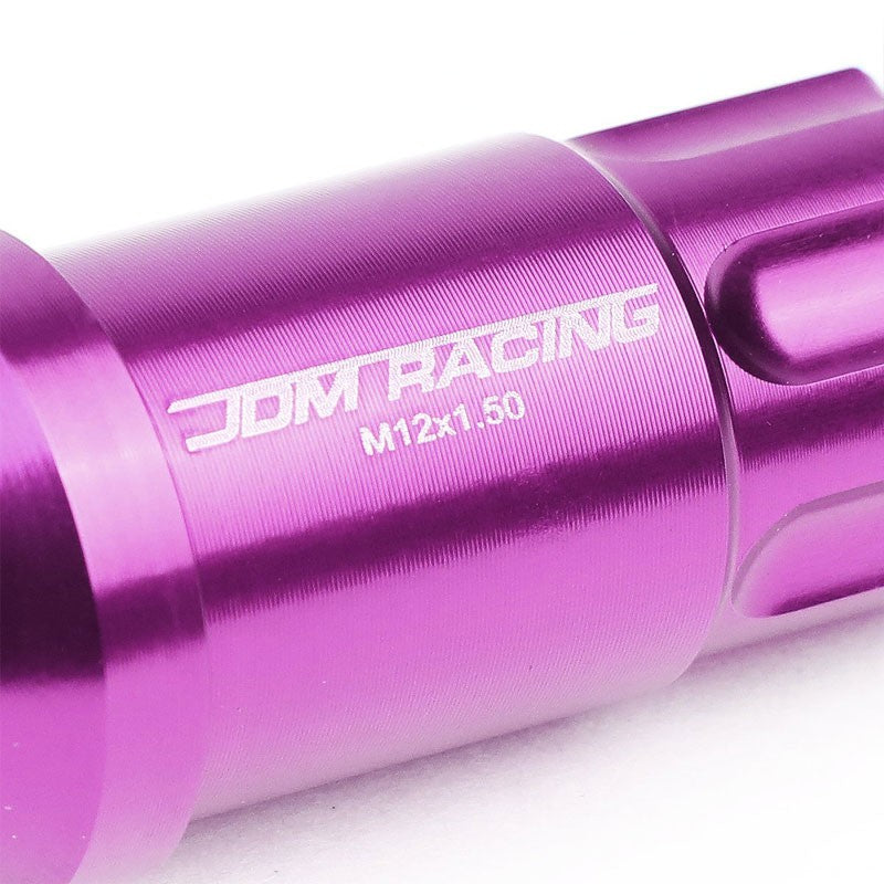 Purple Aluminum M12x1.50 50MM Tall Open End Spline Acorn 20x Conical Lug Nuts-Accessories-BuildFastCar
