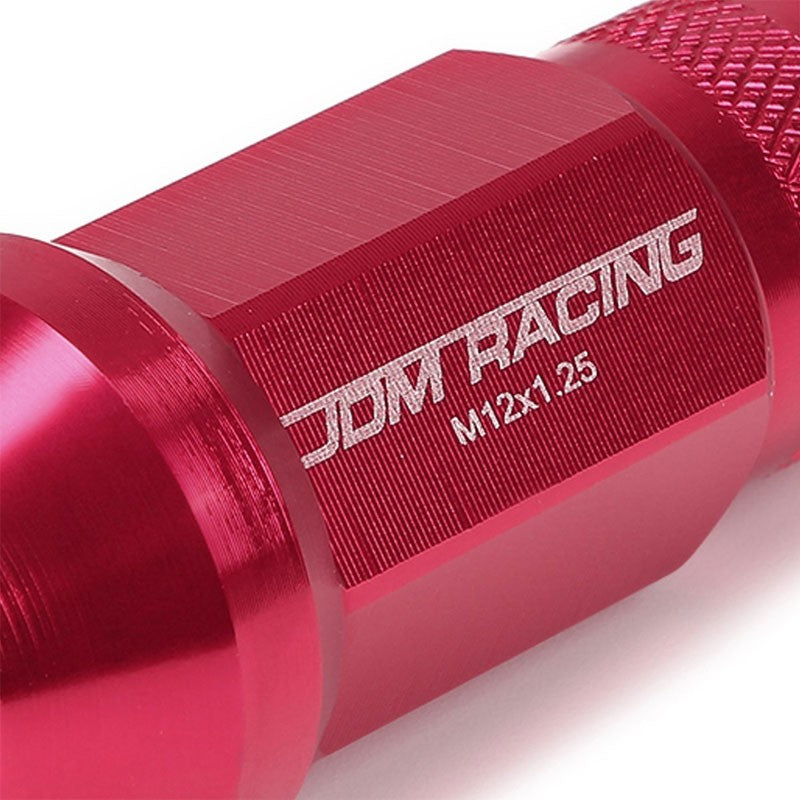 Pink Aluminum M12x1.25 25MM OD Open Knurl Top Acorn Tuner 20x Conical Lug Nuts-Accessories-BuildFastCar