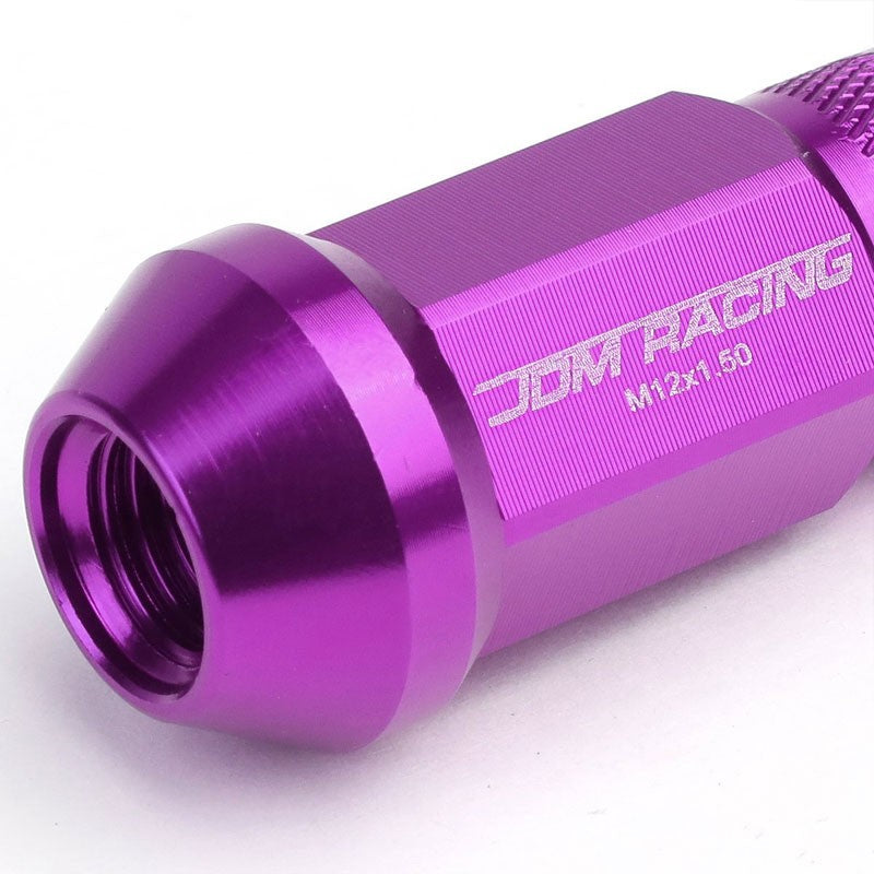 Purple Aluminum M12x1.50 25MM OD Open Knurl Top Acorn Tuner 20x Conical Lug Nuts-Accessories-BuildFastCar