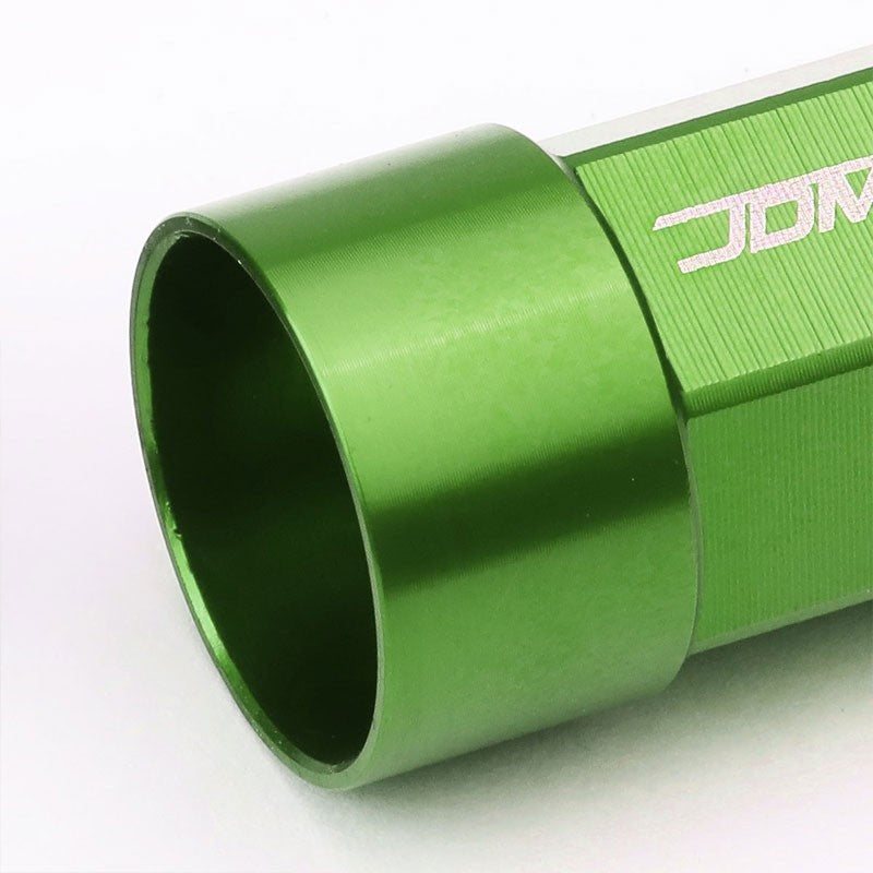 Green M12x1.25 23MM OD Open/Close Dual Thread Acorn Tuner 20x Conical Lug Nuts-Accessories-BuildFastCar
