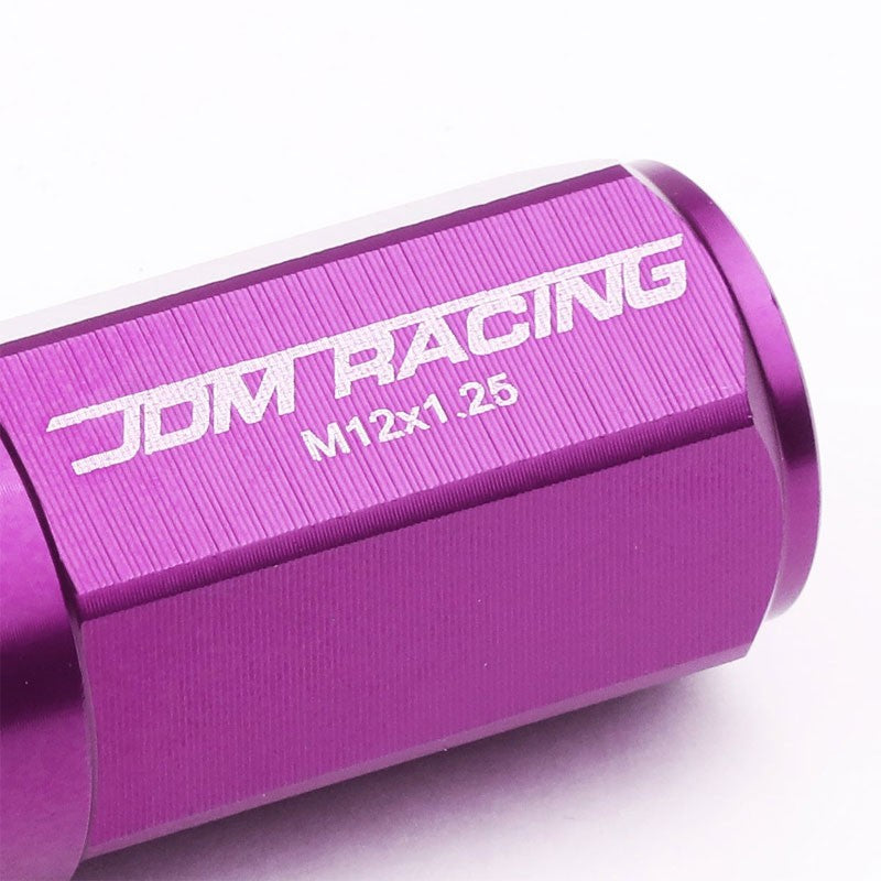 Purple M12x1.25 23MM OD Open/Close Dual Thread Acorn Tuner 20x Conical Lug Nuts-Accessories-BuildFastCar