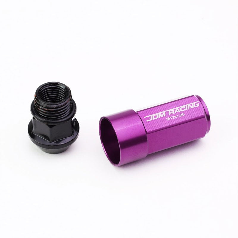 Purple M12x1.25 23MM OD Open/Close Dual Thread Acorn Tuner 20x Conical Lug Nuts-Accessories-BuildFastCar