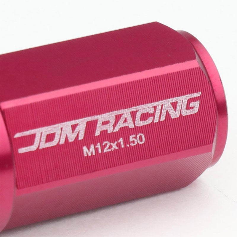 Pink M12x1.50 23MM OD Open/Close Dual Thread Acorn Tuner 20x Conical Lug Nuts-Accessories-BuildFastCar