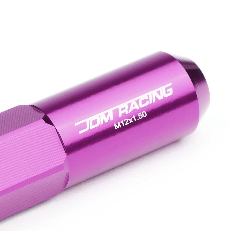 Purple M12x1.50 Open/Close End Acorn Tuner+Round Spike Cap 20x Conical Lug Nuts-Accessories-BuildFastCar