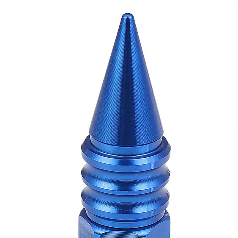 Blue Aluminum M12x1.50 Open/Close End Acorn Tuner+Spike Cap 20x Conical Lug Nuts-Accessories-BuildFastCar