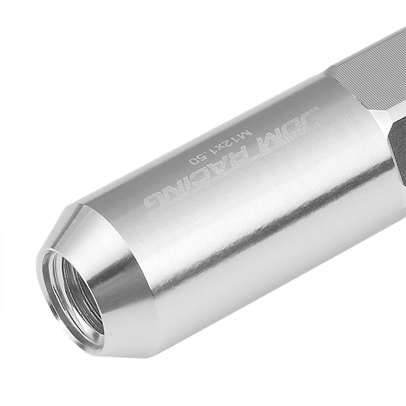 Silver Aluminum M12x1.50 Open/Close Acorn Tuner+Spike Cap 20x Conical Lug Nuts-Accessories-BuildFastCar